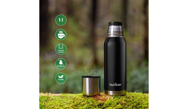 THERMOS FLASK OUTLINER YTS-ZW100 BLACK 1