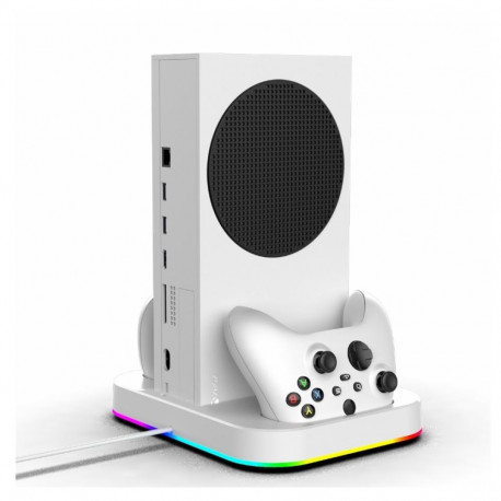 iPega XBS012S Multifunctional Charging and Cooling RGB Stand for Xbox Series S + 2pcs Batteries (Dam