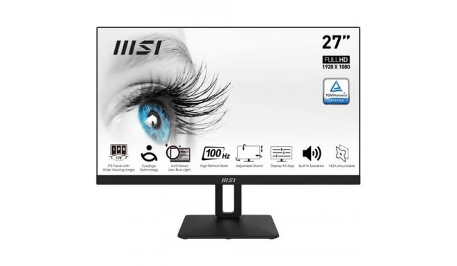 MSI Pro MP271AP computer monitor 68.6 cm (27&quot;) 1920 x 1080 pixels Full HD LCD Black