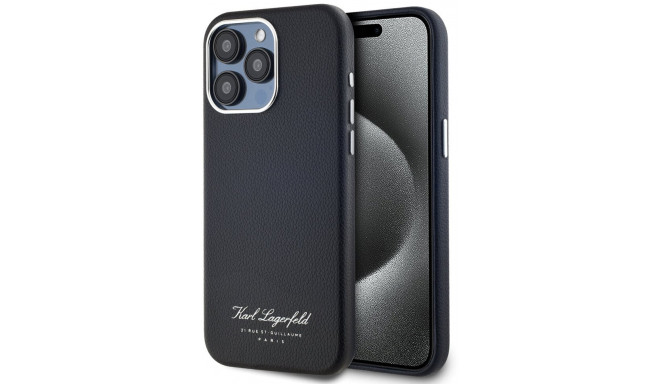 Karl Lagerfeld case Grained Hotel RSG Apple iPhone 15 Pro, black