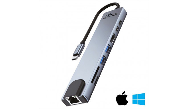DOCKING STATION 8 IN 1 GIGA LAN HUB MT5046