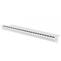 Patch Panel 24 ports 1U 19 inch blank grey to keystone modules