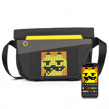 Divoom Pixoo Sling Bag V Премиум Влагостойкая сумка с Led Pixel Art Дисплеем & App управлением Черны