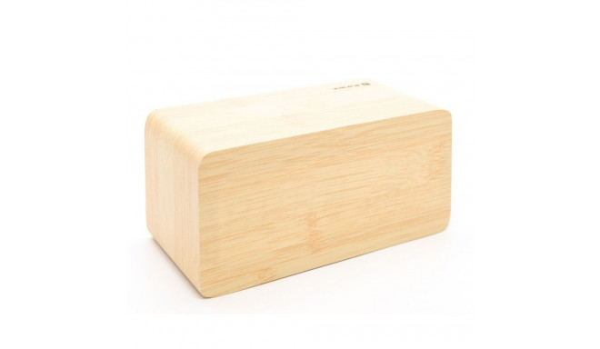 Evelatus EMC01 Digital Wood Cube Alarm Clock with humidity & temperature + USB charger Yellow