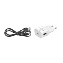 Evelatus EMC02 Digitāls koka kuba Pulkstenis Modinātājs ar termometru + USB adapteris Balts