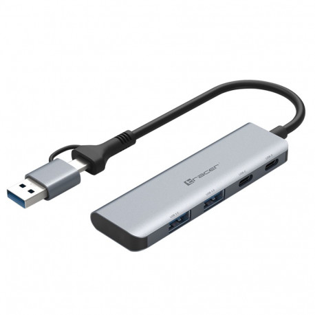 Tracer 47500 Adapter A-5 HUB & Card Reader, Silver/Black