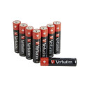 1x8 Verbatim Alkaline battery Micro AAA LR 03            49502