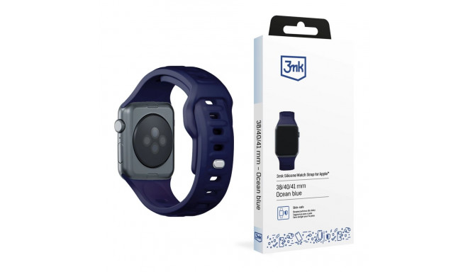3mk Silicone Watch Strap for Apple Watch 38 / 40 / 41 mm - blue