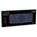 LUDICIUM RGB Rainbow Gaming Keyboard, black - US Layout