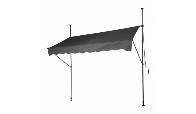 Awning Adjustable Grey Polyester 250 x 120 cm