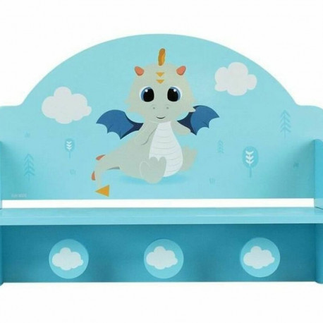 Seina riidepuu Fun House Sinine Puit MDF (33 x 46 x 15 cm)