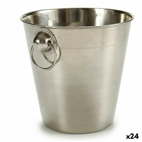 Ice Bucket Kinvara 24978 24978 Silver Stainless steel 1 L 12 x 12 x 12 cm 14 x 12 x 12 cm (24 Units)