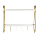 Wall mounted coat hanger DKD Home Decor Metal MDF Glam (50 x 15 x 43 cm)