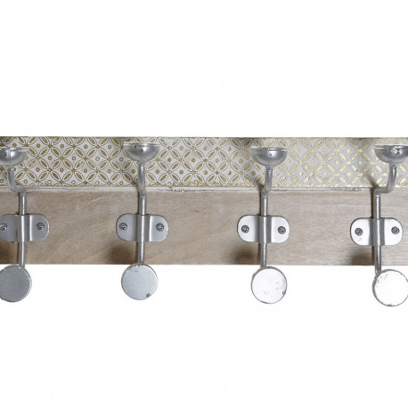 Seina riidepuu DKD Home Decor 46 x 15 x 10 cm Metall Vintage Mangopuit Triibuline