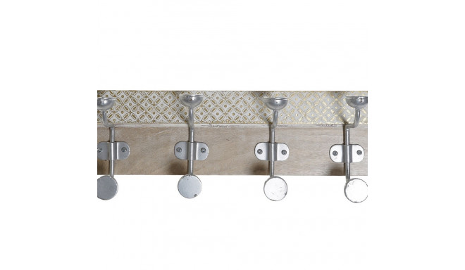 Uz sienas piestiprināts mēteļa pakaramais DKD Home Decor 46 x 15 x 10 cm Metāls Vintage Mango koks K