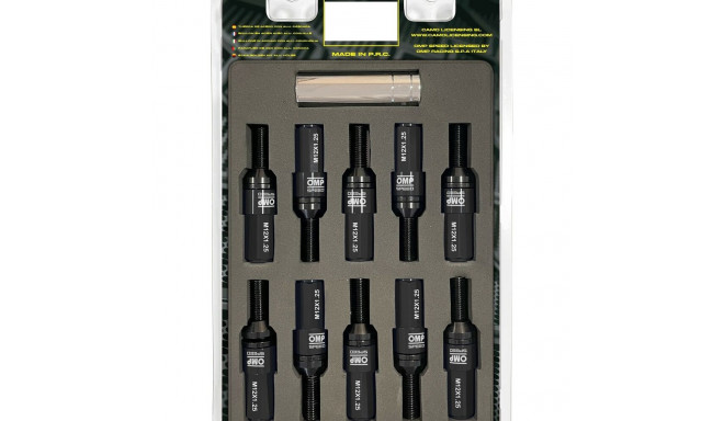 Kruvide komplekt OMP OMPS09971201 28 mm Must M12 x 1,25