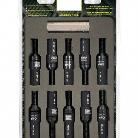 Screw kit OMP OMPS09971401 28 mm Black M14 x 1,25