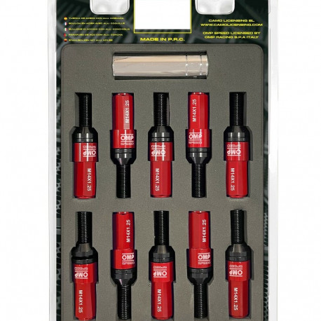 Screw kit OMP OMPS09971406 28 mm Red M14 x 1,25
