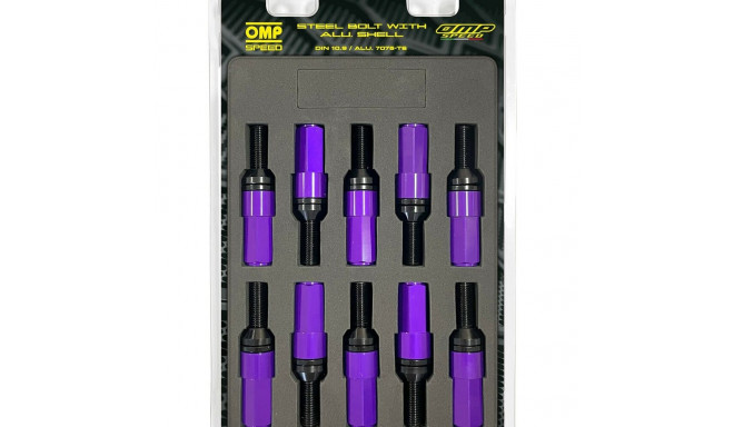 Screw kit OMP OMPS09971211 28 mm Purple M12 x 1,25