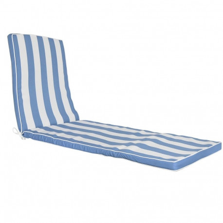 Lamamistooli padi DKD Home Decor Hammock Valge Taevasinine 190 x 60 x 5 cm