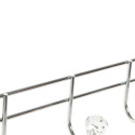 Door Coat Rack DKD Home Decor 8424001835256 Transparent Silver Metal 47 x 10 x 22 cm