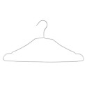 Set of Clothes Hangers Silver Metal 39,5 x 20 x 0,5 cm (24 Units)