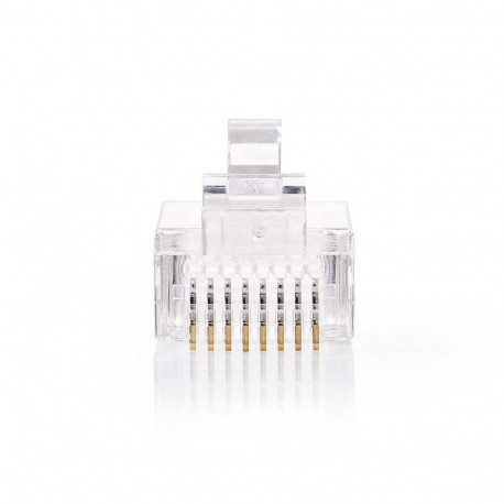 RJ45 Pass Through Connector for CAT5 UTP Solid Cables (10 pcs)