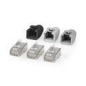 RJ45 Pass Through Connector for CAT6 FTP Solid/Stranded Cables (10 pcs)