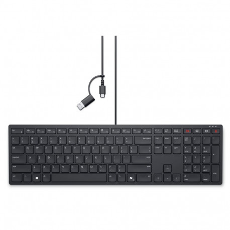 Dell klaviatuur KB525C juhtmega vene, must