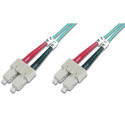 DIGITUS Fiber Optic Patch Cord, SC/SC Multimode 50/125 µ, OM3, Duplex, 2m