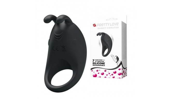 Pretty Love Rabbit vibrator ring Black