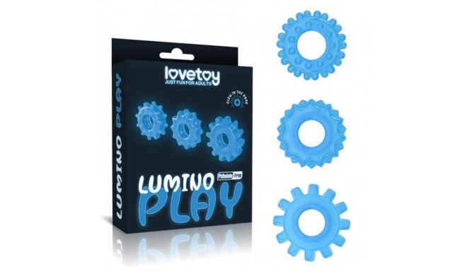 Pierścienie świecące w ciemności Lumino Play 3 szt. Lovetoy