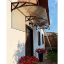 Canopy over the door, brown, with bronze polycarbonate, width 766 mm, Conos