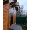 Canopy over the door, brown, with bronze polycarbonate, width 766 mm, Conos