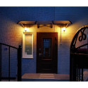 Canopy over the door, brown, with bronze polycarbonate, width 766 mm, Conos