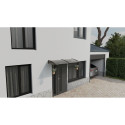 Canopy over the door, brown, with transparent polycarbonate, width 1472 mm, Conos
