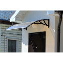 Canopy over the door, brown, with bronze polycarbonate, width 766 mm, Conos