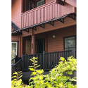 Canopy over the door, black, with polycarbonate bronze, width 2172 mm, Conos
