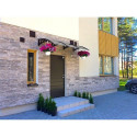 Canopy over the door, black, with polycarbonate bronze, width 2172 mm, Conos