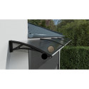 Canopy over the door, black, with polycarbonate bronze, width 2884 mm, Conos