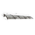 Baldakimas virš durų, juodas, su polikarbonato bronza, plotis 5340 mm, Conos