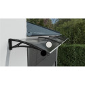Canopy over the door, black, with transparent polycarbonate, width 2884 mm, Conos
