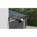 Canopy over the door, black, with transparent polycarbonate, width 7452 mm, Conos