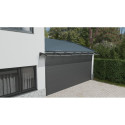 Canopy over the door, black, with transparent polycarbonate, width 6396 mm, Conos