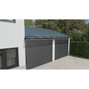 Canopy over the door, black, with transparent polycarbonate, width 7452 mm, Conos