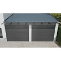 Canopy over the door, black, with transparent polycarbonate, width 7452 mm, Conos