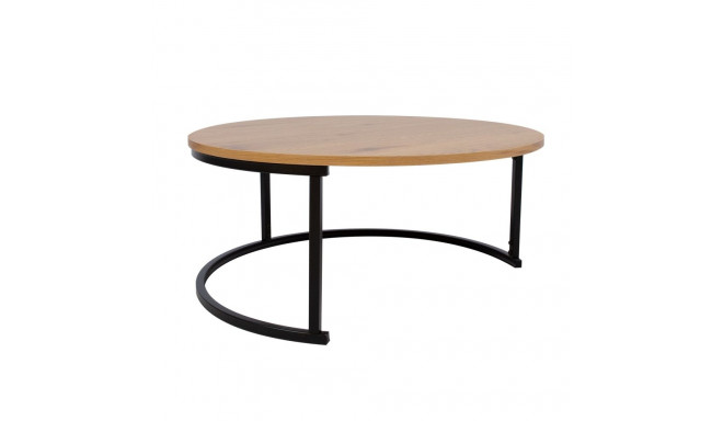 Coffee table BRITU D80xH35cm, light wood