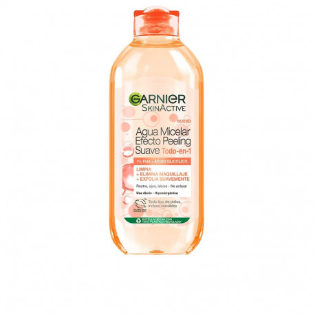 GARNIER SKINACTIVE agua micelar efecto peeling suave todo en 1 400 ml