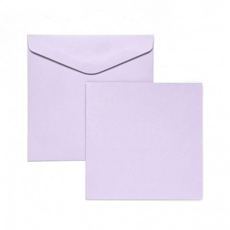 Kaarditoorik ja ümbrik Smooth Satin Lavender, 145x145mm – 5tk