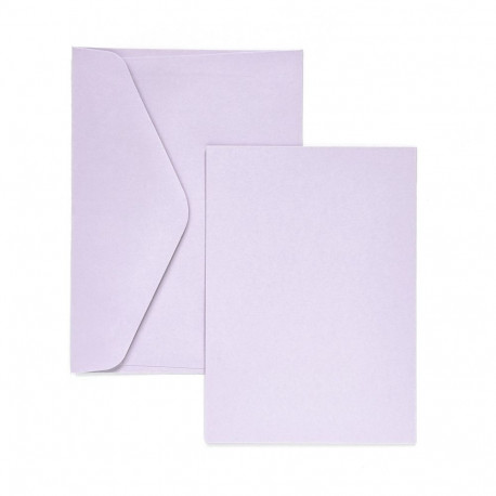 Kaarditoorik ja ümbrik Smooth Satin Lavender C6 – 5tk